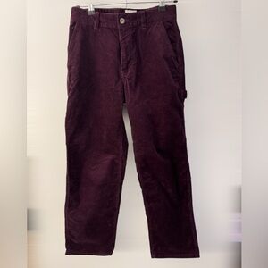 The North Face dark burgundy cargo corduroy pants Size 2